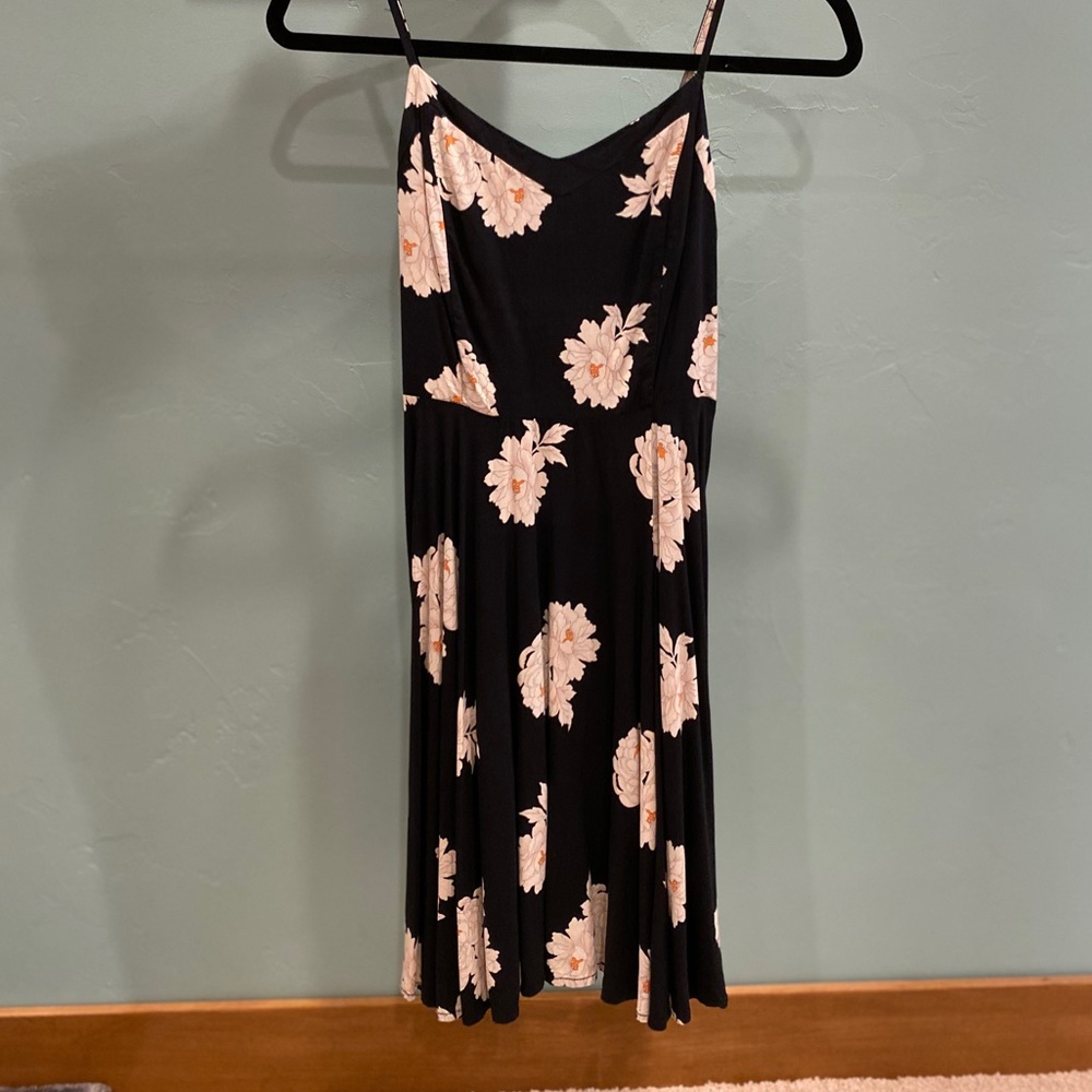 Black Dress With White Flowers